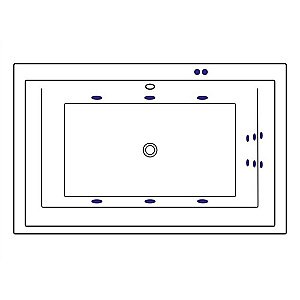 Ванна акриловая EXCELLENT Crown Lux LINE WAEX.CRO19.LINE.BR 190x120 белая с гидромассажем купить в интернет-магазине Sanbest