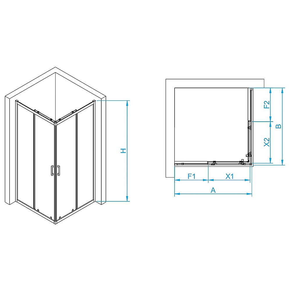 Душевой уголок RGW Passage PA-040B 90x100 350804090-14 стекло прозрачное/профиль черный купить в интернет-магазине Sanbest