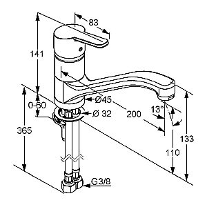 Смеситель для кухни Kludi Logo Neo 379130575 купить в интернет-магазине сантехники Sanbest