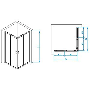 Душевой уголок RGW Passage PA-040B 90x100 350804090-14 стекло прозрачное/профиль черный купить в интернет-магазине Sanbest