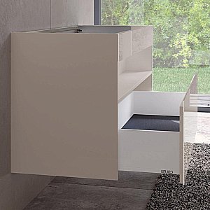 Тумба с раковиной KEUCO STAGELINE 32882180000 120 с 3 отверстиями под смеситель, кашемир для ванной в интернет-магазине Sanbest