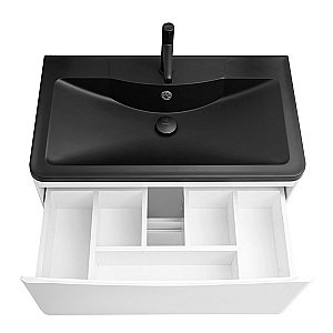 Тумба с раковиной BelBagno ACQUA 80 напольная Bianco Lucido для ванной в интернет-магазине Sanbest