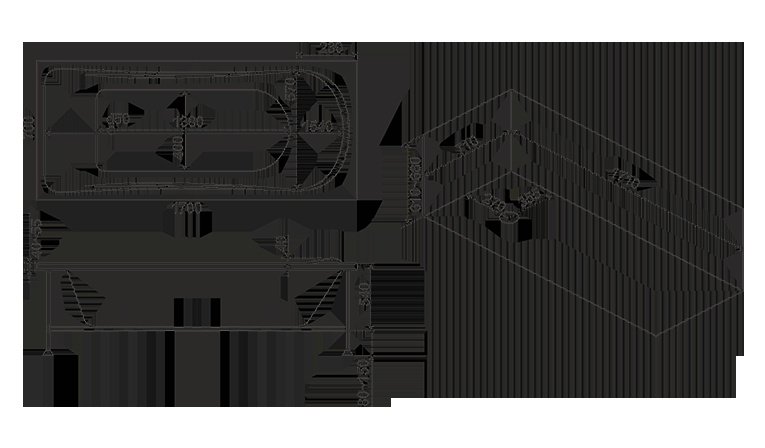 Ванна акриловая BAS Атланта 170x70 купить в интернет-магазине Sanbest