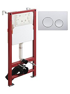 Инсталляция для унитаза Agger ACC500+APB0100 с кнопкой хром купить в интернет-магазине сантехники Sanbest