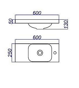 Тумба с раковиной Aqwella Alba 60 корпус светлый камень/фасад серый для ванной в интернет-магазине Sanbest