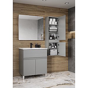 Тумба с раковиной Акватон Форест 75 туманный серый для ванной в интернет-магазине Sanbest