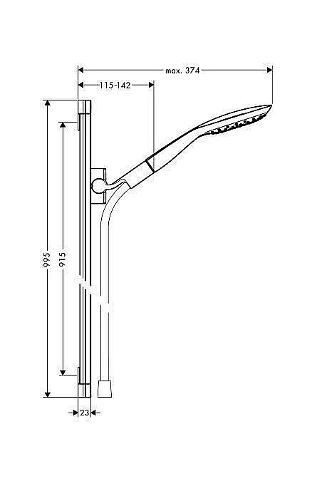 Душевой гарнитур Hansgrohe PuraVida 27853400 белый/хром купить в интернет-магазине сантехники Sanbest