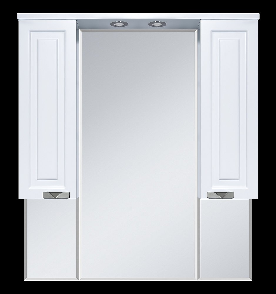 Зеркало со шкафом Misty Терра 90 П-Тер02090-011 белый в ванную от интернет-магазине сантехники Sanbest