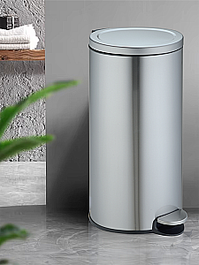 Ведро для мусора WeltWasser Lora 10000013390 сталь матовая купить в интернет-магазине сантехники Sanbest