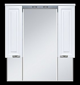 Зеркало со шкафом Misty Терра 90 П-Тер02090-011 белый в ванную от интернет-магазине сантехники Sanbest