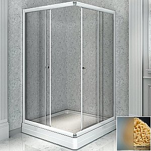 Душевой уголок Радомир Дрим 90х110 стекло матовое/профиль белый купить в интернет-магазине Sanbest