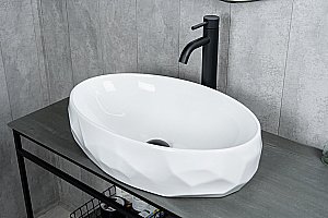 Раковина накладная Gid 9030wx белая купить в интернет-магазине Sanbest