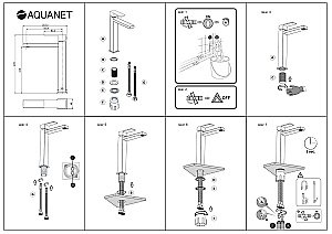Смеситель для раковины Aquanet Blanco AF420-11W купить в интернет-магазине сантехники Sanbest