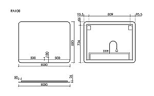 Зеркало LED Sancos Ray RA1000 в ванную от интернет-магазине сантехники Sanbest