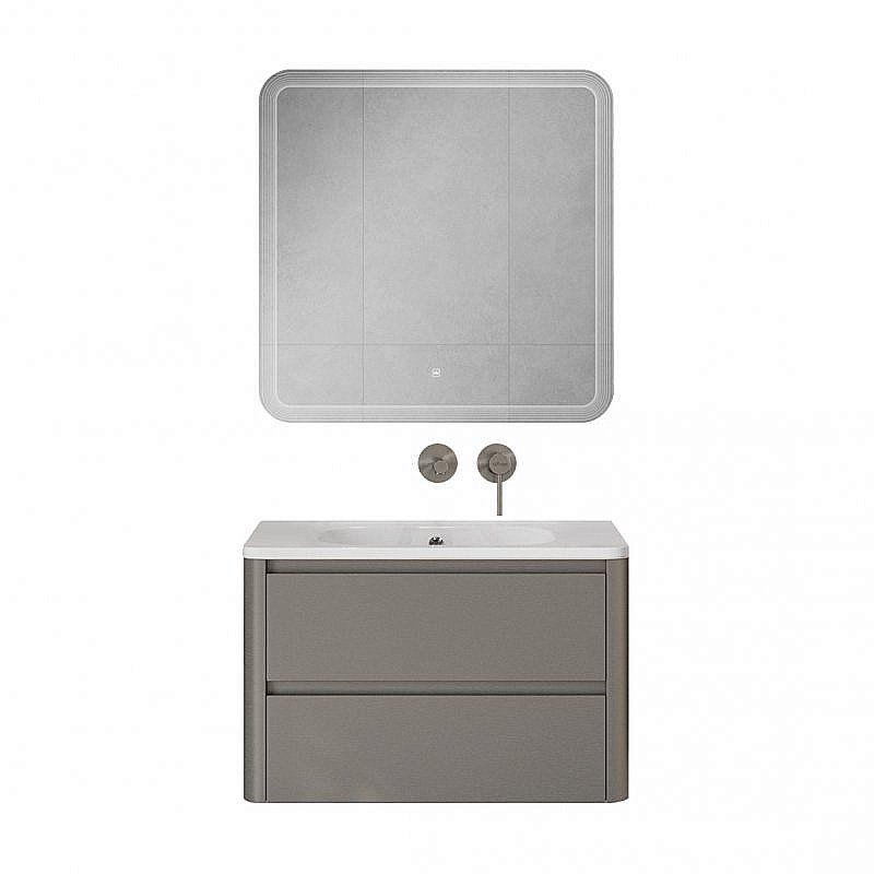 Тумба с раковиной Cezares RELAX 80 сатин для ванной в интернет-магазине Sanbest