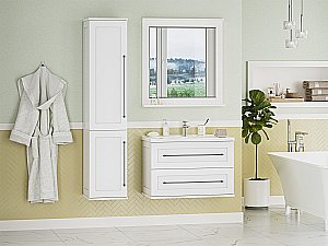 Зеркало-рамка Misty Марта 80 П-Мрт02080-011 белый в ванную от интернет-магазине сантехники Sanbest