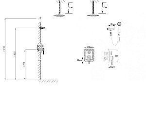 Душевая система Bronze de Luxe Windsor 10138/1F купить в интернет-магазине сантехники Sanbest