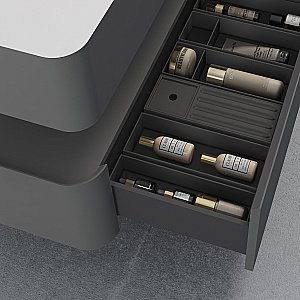 Тумба с раковиной Vincea Caprise 100 VMC-4CA100MG/VCB-4CA100MWG серый матовый для ванной в интернет-магазине Sanbest