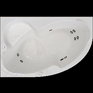 Ванна с гидромассажем Радомир Ирма 149х96 ЛЮКС ХРОМ полотенцедержатель, белая купить в интернет-магазине Sanbest