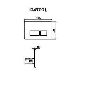 Кнопка смыва AM.PM Pro S I047001 купить в интернет-магазине сантехники Sanbest