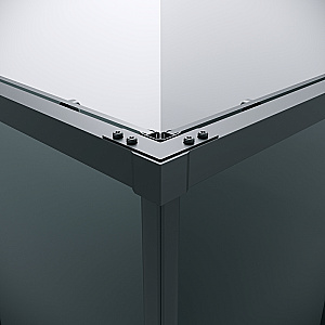 Душевой уголок Grossman Galaxy 90х80 300.K33.01.9080.21.10 стекло тонированное/профиль черный матовый купить в интернет-магазине Sanbest