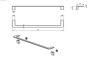 Полотенцедержатель WONZON & WOGHAND WW-V2101-CR хром купить в интернет-магазине сантехники Sanbest