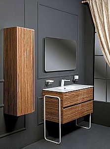 Тумба с раковиной Armadi Art Vallessi 100 зебрано глянец для ванной в интернет-магазине Sanbest