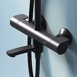 Душевая система AM.PM X-Joy F0785A522 черная купить в интернет-магазине сантехники Sanbest
