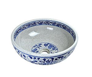 Раковина накладная Bronze de Luxe Melody 42 2241 с декором купить в интернет-магазине Sanbest