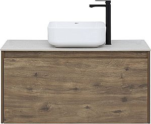 Тумба с раковиной Aquanet Nova Lite 249520 100 дуб рустикальный для ванной в интернет-магазине Sanbest