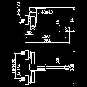 Смеситель для кухни Elghansa Mondschein New 3520233 хром купить в интернет-магазине сантехники Sanbest