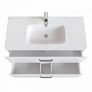 Тумба с раковиной IDDIS Brick BRI10W1i95K 100 белая для ванной в интернет-магазине Sanbest
