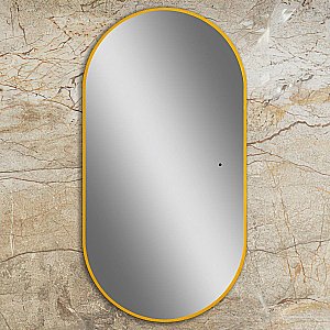 Зеркало Art&Max TORINO AM-Tor-550-1050-DS-Gold в ванную от интернет-магазине сантехники Sanbest