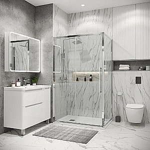 Душевой уголок Grossman Cosmo 130х100 120.K33.02.1310.10.00 стекло прозрачное/профиль хром купить в интернет-магазине Sanbest