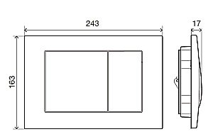 Кнопка для инсталляции Migliore METAL DUAL ML.PLC-27.051.BR бронза купить в интернет-магазине сантехники Sanbest