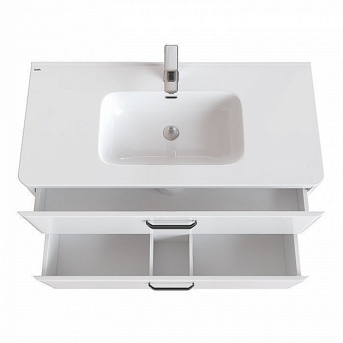 Тумба с раковиной IDDIS Brick BRI10W1i95K 100 белая для ванной в интернет-магазине Sanbest