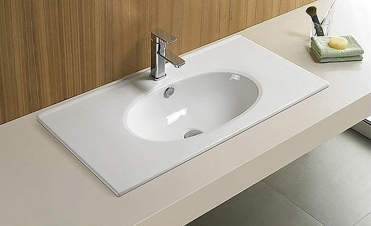 Раковина Ceramalux N 90,5 9090F белая купить в интернет-магазине Sanbest