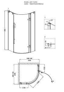 Душевой уголок Grossman Style GR-5090 90x90 купить в интернет-магазине Sanbest