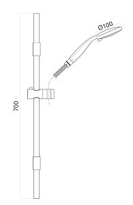 Душевой гарнитур Webert Shower Set AC0589015 хром купить в интернет-магазине сантехники Sanbest