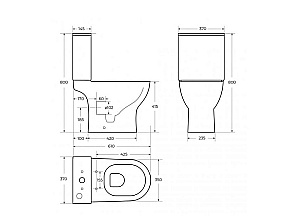 Унитаз-компакт напольный BelBagno Lounge BB045CPR/SC+BB045/051T белый, безободковый, с крышкой микролифт, с бачком купить в интернет-магазине Sanbest