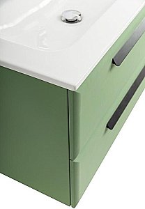 Тумба с раковиной Cezares ECO-CER-N 80 ECO-CER-N-800-2C-SO-PS-P фисташковый софт для ванной в интернет-магазине Sanbest
