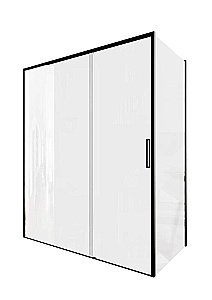 Душевой уголок Aquanet Pleasure Evo 100х80 AE65-100x80-BT стекло прозрачное/профиль черный купить в интернет-магазине Sanbest