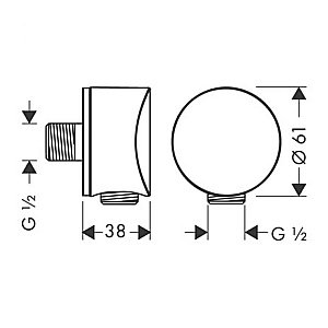 Шланговое подсоединение Hansgrohe FixFit 26453000 купить в интернет-магазине сантехники Sanbest