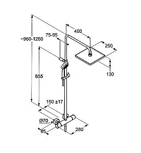 Душевая система Kludi Logo 6809805-00 хром купить в интернет-магазине сантехники Sanbest