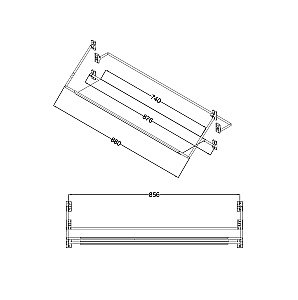 Полка Niagara Nova NG9020B 90 черный матовый купить в интернет-магазине сантехники Sanbest