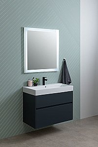 Тумба с раковиной Aquanet Бруклин 100 антрацит матовый для ванной в интернет-магазине Sanbest