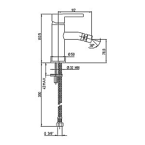 Смеситель для биде PAINI Brera 74PJ304 золото матовое купить в интернет-магазине сантехники Sanbest