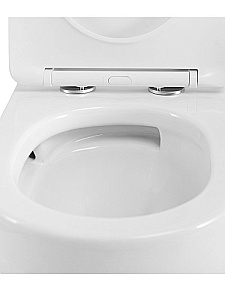 Унитаз подвесной Cezares STYLUS-TOR 2.0 CZR-546-TH-TOR/SC белый, безободковый, с крышкой микролифт, слив торнадо купить в интернет-магазине Sanbest