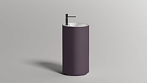 Раковина напольная Salini ARMONIA TOP 01 130125MRH 45 из искусственного камня S-Stone, белая матовая, цвет по RAL снаружи купить в интернет-магазине Sanbest