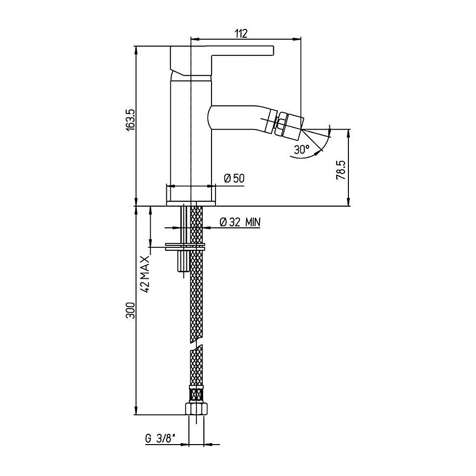 Смеситель для биде PAINI Brera 74PJ304 золото матовое купить в интернет-магазине сантехники Sanbest